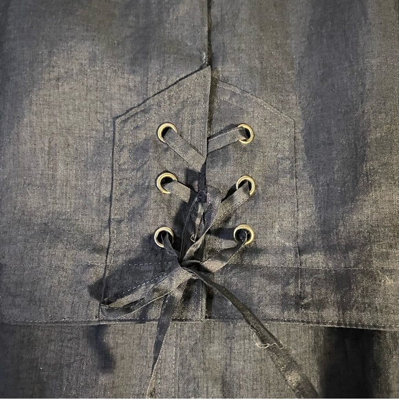 Vintage Womens Size 9/10 Black Long Trench Coat Blue Lining Belt Button Fits L - Picture 7 of 10